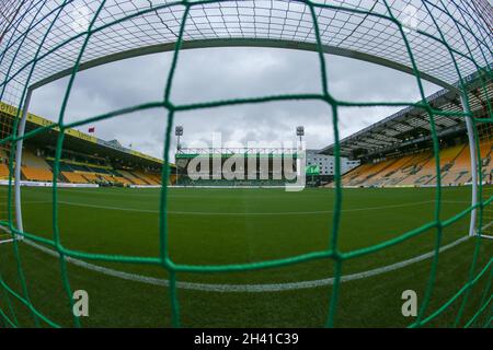 Norwich, Großbritannien. 31. Okt, 2021. Gesamtansicht des Stadions in Norwich, Vereinigtes Königreich am 10/31/2021. (Foto von Arron Gent/News Images/Sipa USA) Quelle: SIPA USA/Alamy Live News Stockfoto