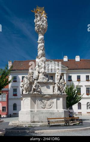 dreifaltigkeitssäule in Sopron Stockfoto