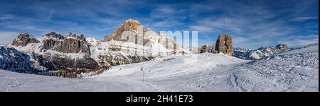 Cinque Torri und Tofane Stockfoto