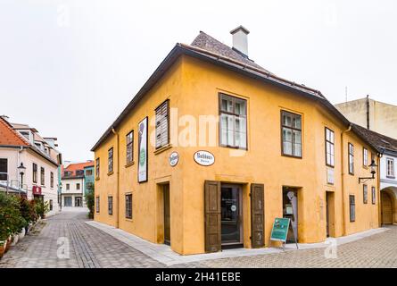 Beethoven-Haus-Museum im Zentrum von Baden bei Wien. Wienerwald, Niederösterreich. Stockfoto