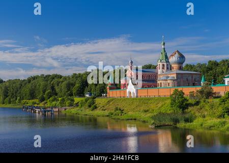 Staroladoschski Nikolski Kloster im Dorf Staraja Ladoga - Leningrad Region Russland Stockfoto