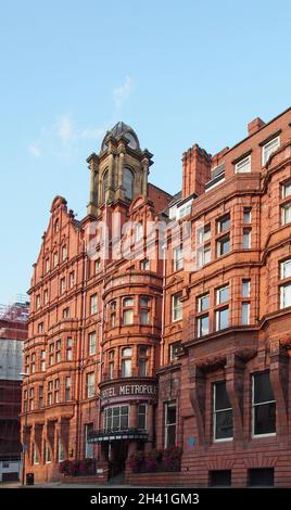 Das historische Metropole Hotel in der King Street im stadtzentrum von leeds Stockfoto