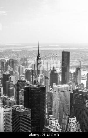 Manhattan Wolkenkratzer vom Empire State Building, USA Stockfoto