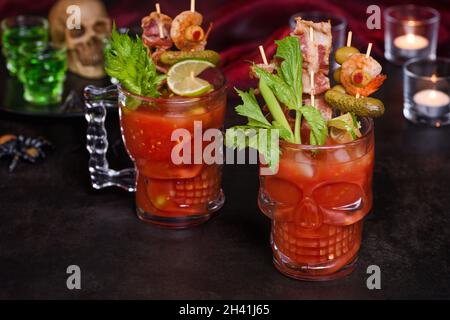 Cocktail Caesar oder Bloody Mary Stockfoto