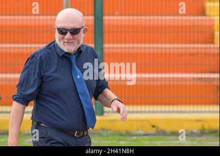 Neapel, Italien. Oktober 2021. The Napoli Femminile Coach Alessandro Pistolesi during Napoli Femminile vs UC Sampdoria, Ital Football Serie A Women match in Naples, Italy, October 31 2021 Credit: Independent Photo Agency/Alamy Live News Stockfoto