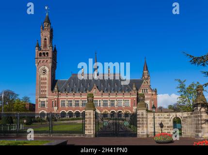 Friedenspalast - internationaler Gerichtshof in den Haag Niederlande Stockfoto