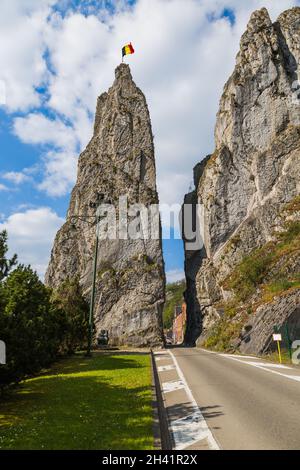 Rock Bayard in Dinant - Belgien Stockfoto
