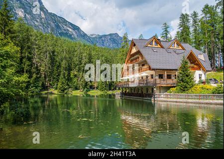 Lech da Sompunt im Gadertal Stockfoto