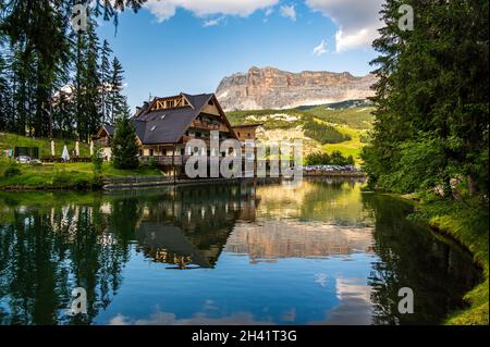 Lech da Sompunt im Gadertal Stockfoto