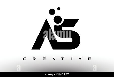 ALS elegantes Letter Logo Design. ALS Buchstabensymbol mit Vektorgrafik im Creative Look Stock Vektor