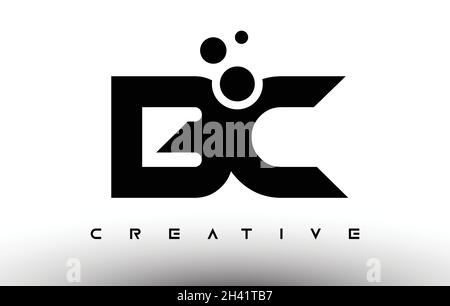 Elegantes Logo-Design mit BC-Schriftzug. BC-Buchstabensymbol mit Vektorgrafik im Kreativlook Stock Vektor