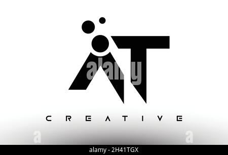 BEI elegantem Letter Logo Design. AT Letter Icon mit Creative Look Vektorgrafik Stock Vektor