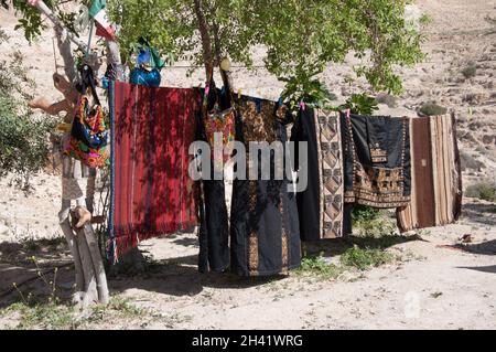 Souvenirstand, das kleinste Hotel der Welt, Ash Shubak, Jordanien, Naher Osten Stockfoto