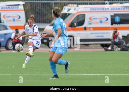 Neapel, Italien. Oktober 2021. Barra-Napoli Caduti di Brema Stadium, Neapel, Italien, 31. Oktober 2021, Debora Novellino (33) Sampdoria Women during Napoli Femminile vs UC Sampdoria - Italienischer Fußball Serie A Women match Credit: Live Media Publishing Group/Alamy Live News Stockfoto