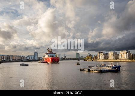 RRS Sir David Attenborough, Greenwich, London, England, Großbritannien Stockfoto