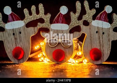 Konzept Weihnachten : Weihnachtsfiguren Stockfoto
