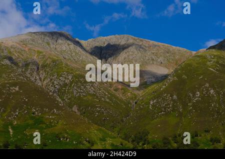 Der Gipfel des höchsten Berges Großbritanniens - Ben Nevis ( 1,345 Meter / 4,411 Fuß ) in den schottischen Highlands von Schottland in Großbritannien Stockfoto