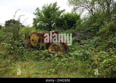 August 2021 - Rusty Industrial Dereliction in South Wales Stockfoto