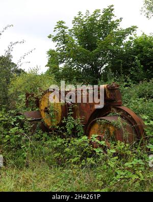 August 2021 - Rusty Industrial Dereliction in South Wales Stockfoto