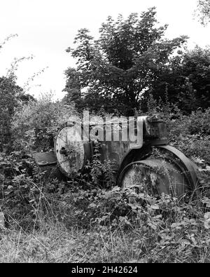 August 2021 - Rusty Industrial Dereliction in South Wales Stockfoto