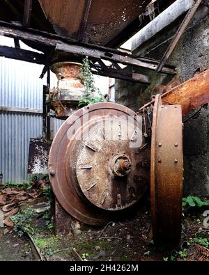 August 2021 - Rusty Industrial Dereliction in South Wales Stockfoto