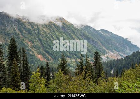 Herrliche Berglandschaft rund um den Mount Rainier National Park, USA Stockfoto