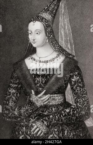 Margaret Stewart, Margaret von Schottland, Dauphine von Frankreich, 1424 – 1445. Ein Tochter die King James I von Schottland und Queen Joan Beaufort. Stockfoto