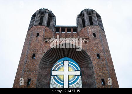 Alte Kreuzkirche in der Stadt von Königsberg, Russland. Stockfoto