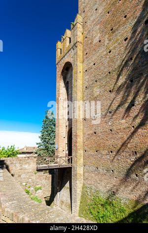 Castell Arquato in Nord Italien Stockfoto