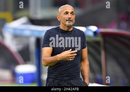 Napoli-Cheftrainer Luciano Spalletti vor dem Spiel während der US Salernitana gegen SSC Napoli, italienische Fußballserie A Spiel in Salerno, Italien, Oktober 31 2021 Stockfoto