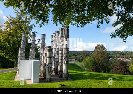 Heritage, eine Skulptur in Glenrothes von David Harding Stockfoto