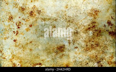 Korrodierte Metallplatten als abstraktes Hintergrundbild Metallstruktur, rostetes Metall, Metalloberfläche, rostige Textur, Stockfoto