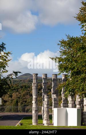 Heritage, eine Skulptur in Glenrothes von David Harding Stockfoto