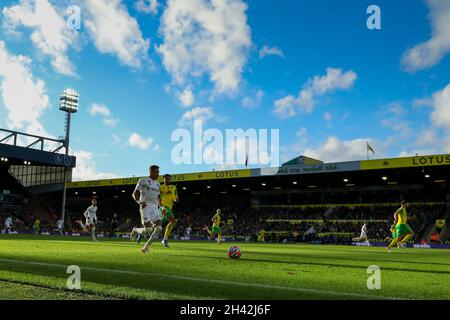 Carrow Road, Norwich, Großbritannien. Oktober 2021. Premier League Football, Norwich City versus Leeds United; Raphinha of Leeds United Credit: Action Plus Sports/Alamy Live News Stockfoto