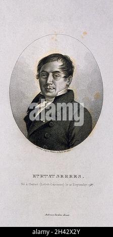 Antoine Étienne Renaud Augustin Serres. Stich von A. Tardieu, 1823, nach sich selbst. Stockfoto