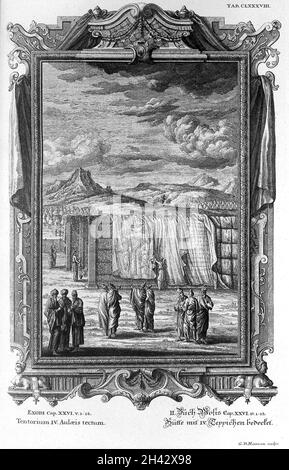Scheuchzer 'Physica sacra', Exodus Stockfoto