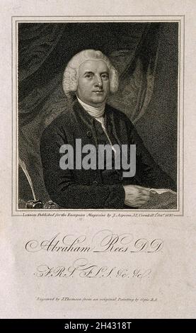 Abraham Rees. Kupferstich von J. Thomson, 1820, nach J. Opie. Stockfoto