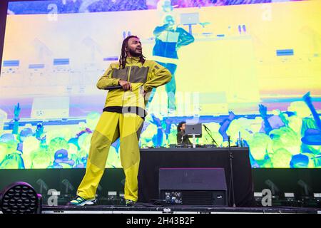 San Francisco, Usa. Oktober 2021. SAN FRANCISCO, KALIFORNIEN - 30. OKTOBER: Amine tritt während des 2021 Outside Lands Music and Arts Festivals im Golden Gate Park am 30. Oktober 2021 in San Francisco, Kalifornien, auf. Foto von Chris Tuite/ImageSPACE Credit: Imagespace/Alamy Live News Stockfoto