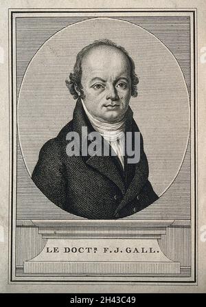 Franz Joseph Gall (1758 - 1828), deutscher Neuroanatom und Physiologe Stockfoto