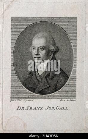 Franz Joseph Gall (1758 - 1828), deutscher Neuroanatom und Physiologe Stockfoto