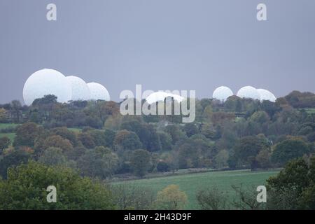 Menwith Hill, American Base, Harrogate, North Yorkshire Stockfoto