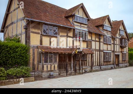 Der Geburtsort von William Shakespeare, Stratford-upon-Avon, Warwickshire, England. Stockfoto