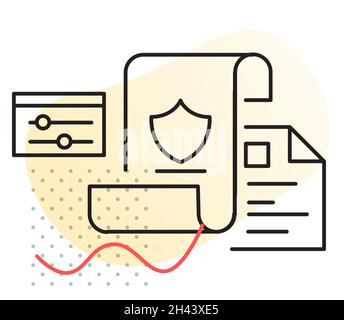 Dokument - Policy Framework - Symbol als EPS 10-Datei Stock Vektor