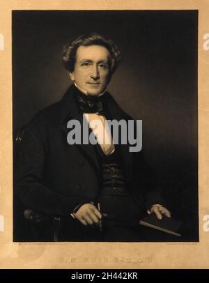 David Macbeth Moir. Mezzotint von G. Faed nach Sir J. W. Gordon. Stockfoto