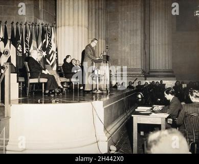 Eröffnung des IV. Internationalen Kongresses über Malaria und Tropenkrankheiten. Foto, Washington, 1948. Stockfoto