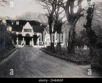 Kapstadt, Südafrika: Groote Schuur, ein niederländisches Kolonialhaus (die Heimat von Cecil Rhodes). Foto von Dr. Tempest Anderson, 1905. Stockfoto