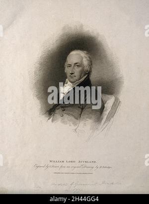 William Eden, 1. Baron Auckland. Kupferstich von C. Picart, 1810, nach H. Edridge, 1809. Stockfoto