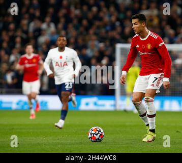 London, England - 30. OKTOBER: Cristiano Ronaldo von Manchester United während der Premier League zwischen Tottenham Hotspur und Manchester United in Tottenha Stockfoto