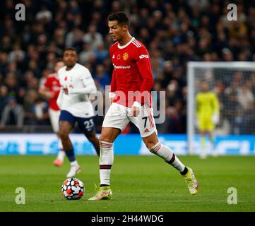 London, England - 30. OKTOBER: Cristiano Ronaldo von Manchester United während der Premier League zwischen Tottenham Hotspur und Manchester United in Tottenha Stockfoto