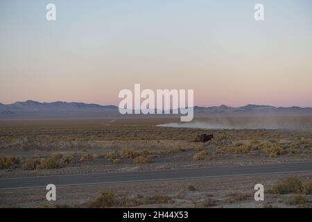 Rund um Alkali Flat Hot Spring im Zentrum von Nevada Stockfoto